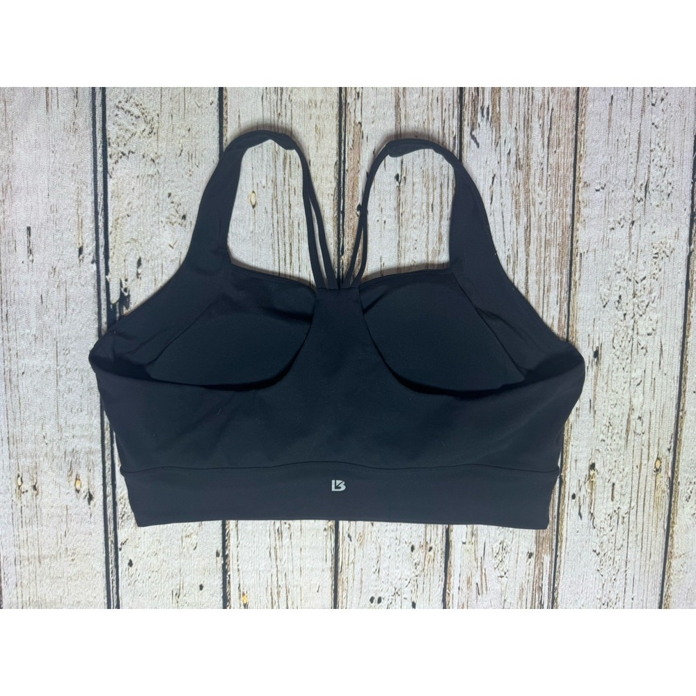 Buffbunny‎ Sports Bra Criss Cross Back Padded Black Athletic Top XXL - Picture 4 of 4